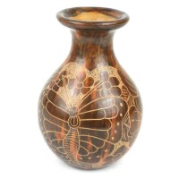 5 inch Tall Vase -  Butterfly - Esperanza en Accion 640746015755  183325195468